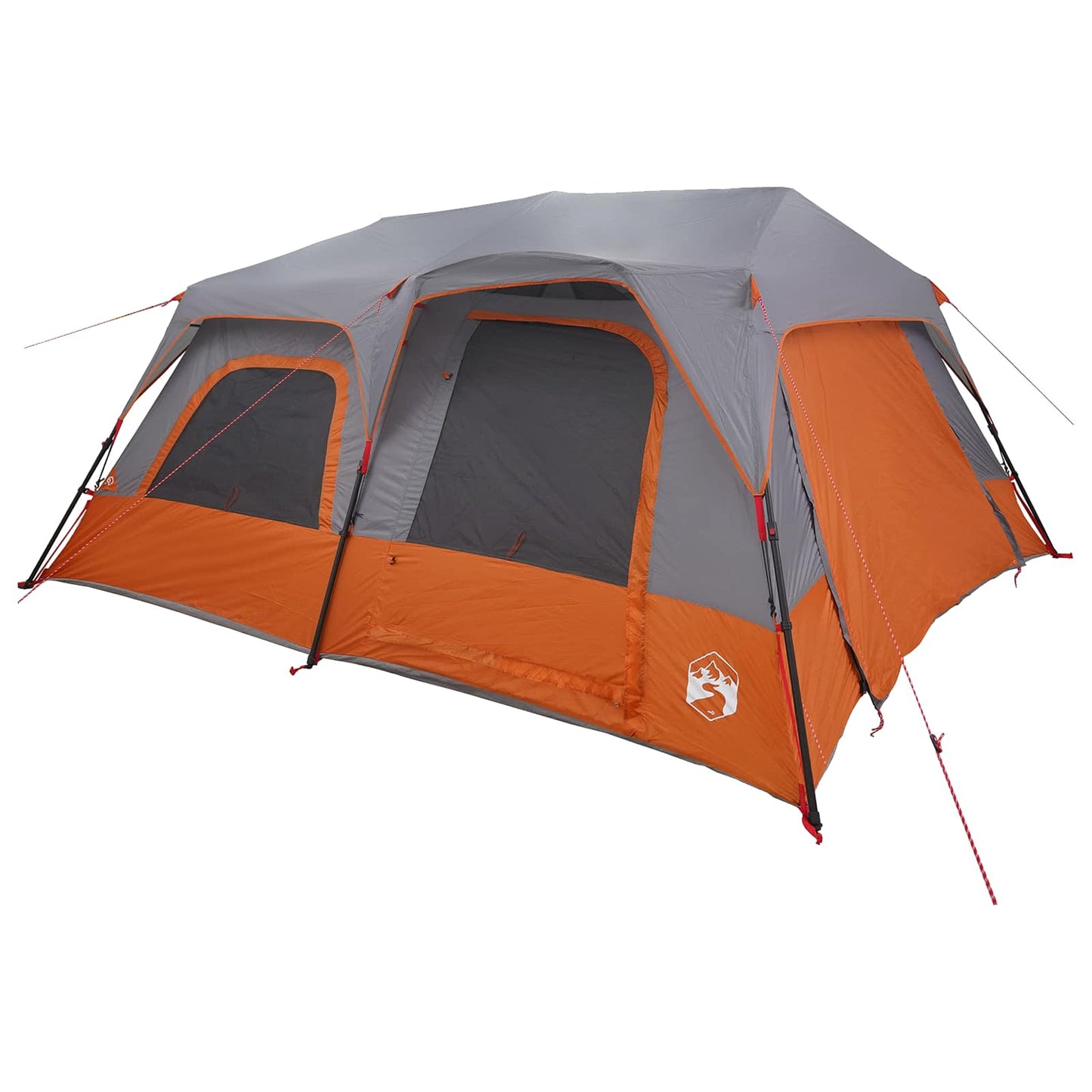 vidaXL Instant Tent 10-Person Grey and Orange