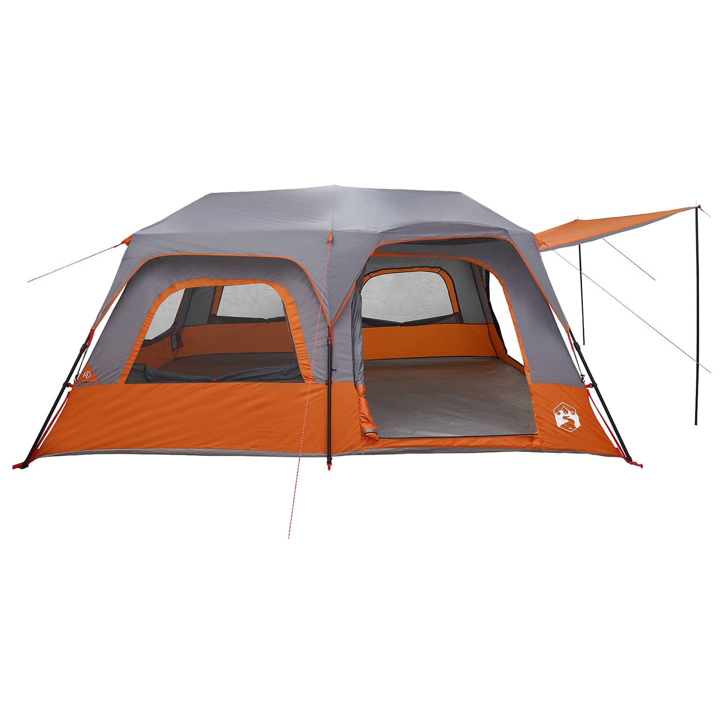 vidaXL Instant Tent 10-Person Grey and Orange