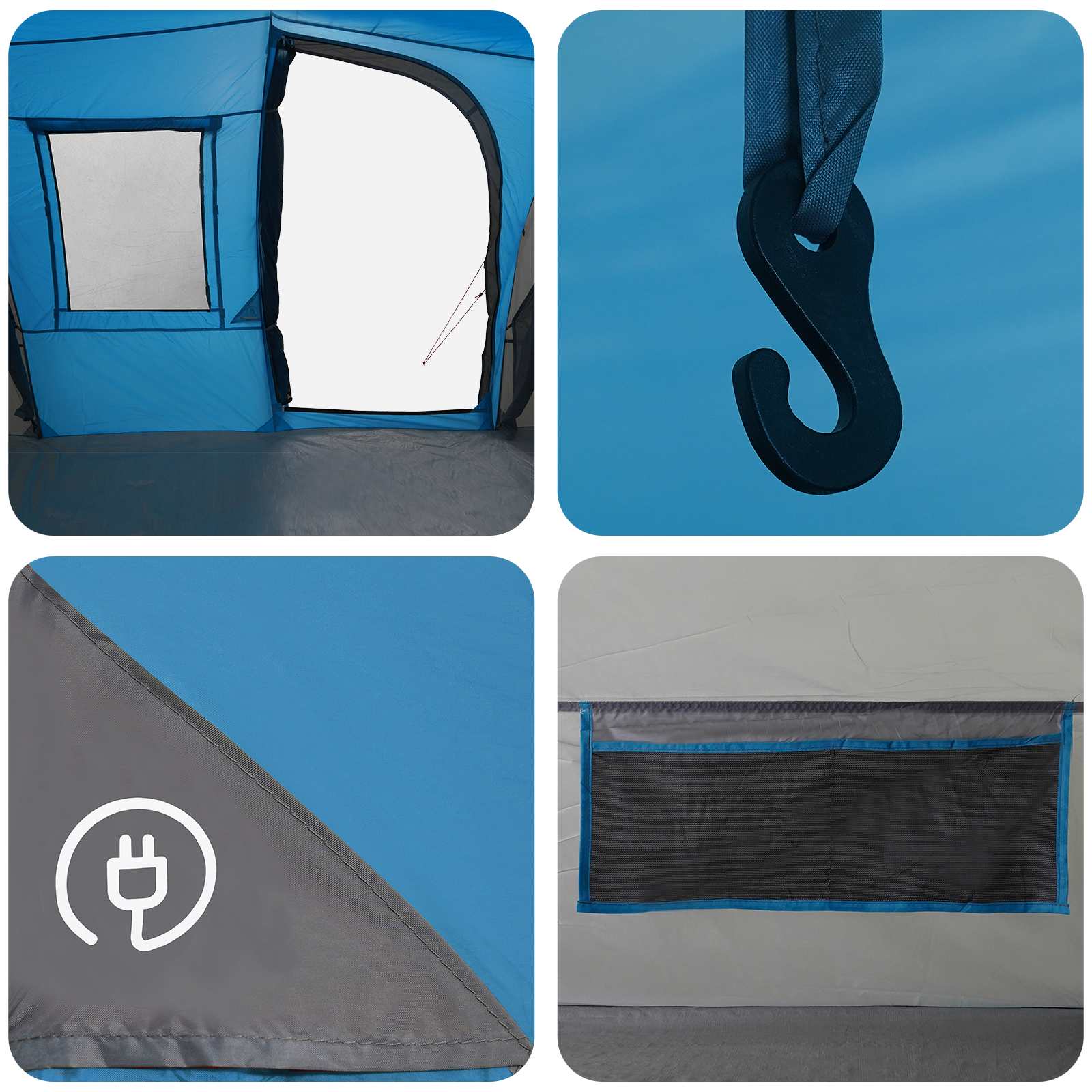 vidaXL Instant Tent 524 x 232 x 192 cm Blue