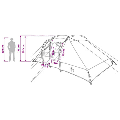 vidaXL Instant Tent 524 x 232 x 192 cm Grey and Orange