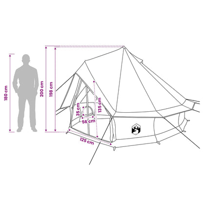 vidaXL Family Tent Cream 6-Person Polycotton