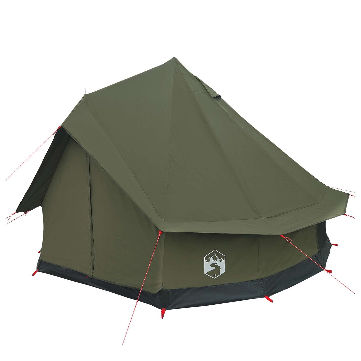 vidaXL Family Tent Army Green 6-Person Polycotton