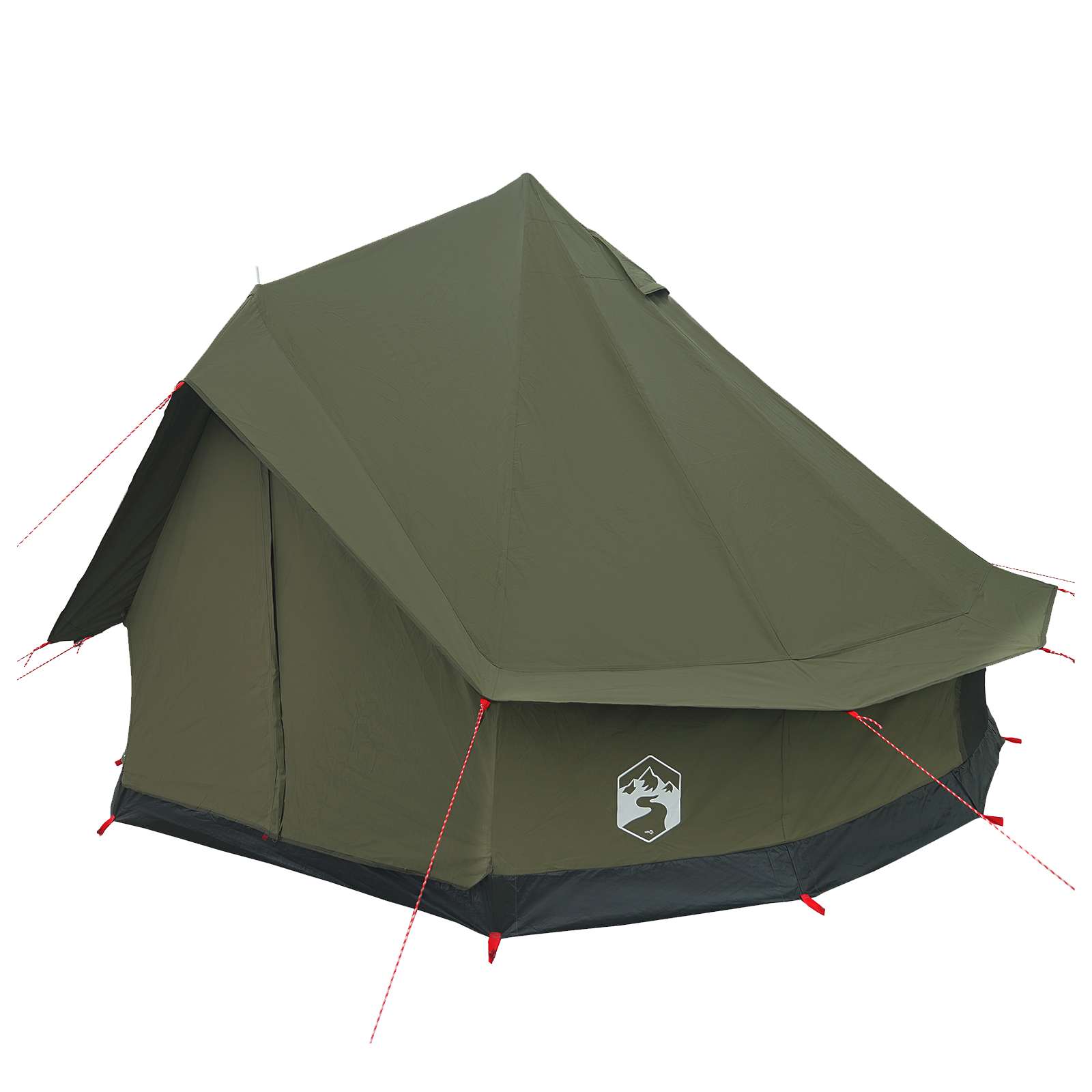 vidaXL Family Tent Army Green 6-Person Polycotton