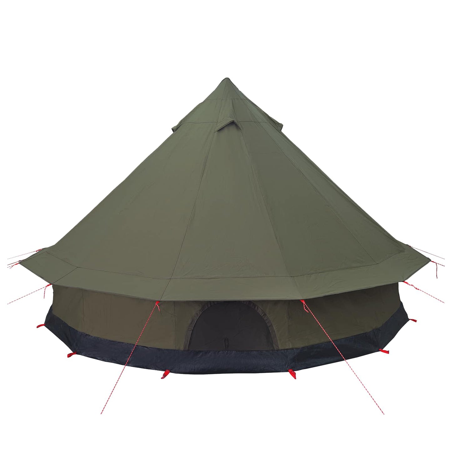 vidaXL Family Tent Army Green 6-Person Polycotton