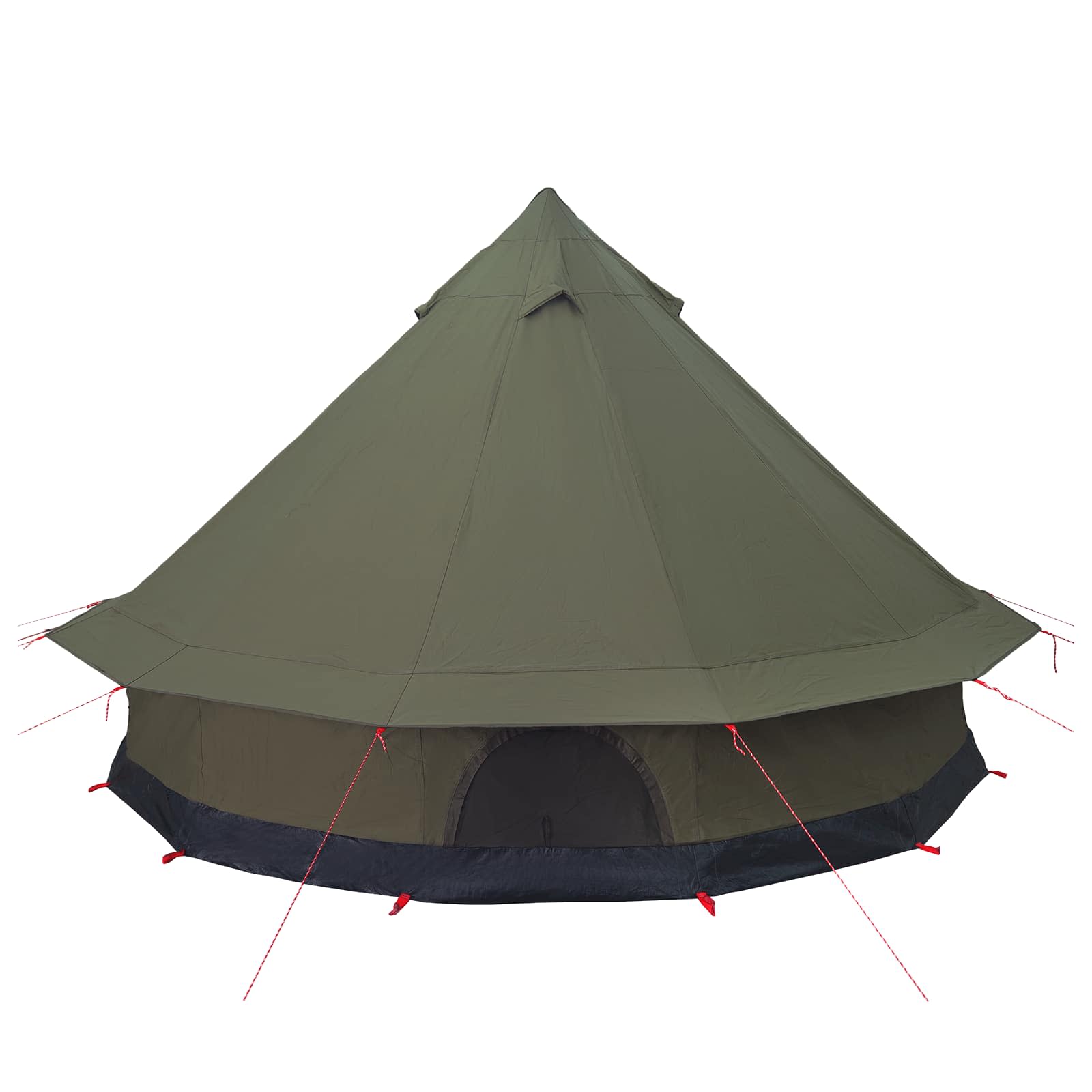 vidaXL Family Tent Army Green 6-Person Polycotton
