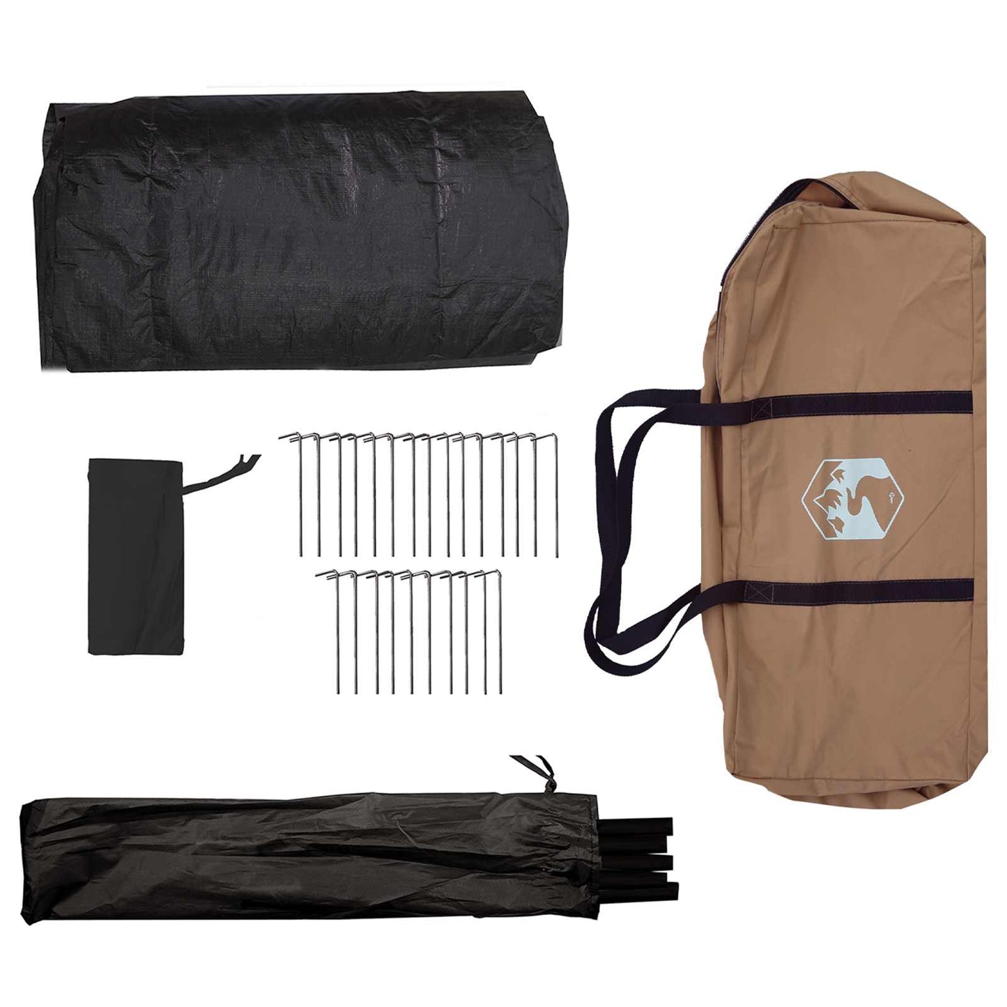 vidaXL Family Tent Brown 6-Person Polycotton