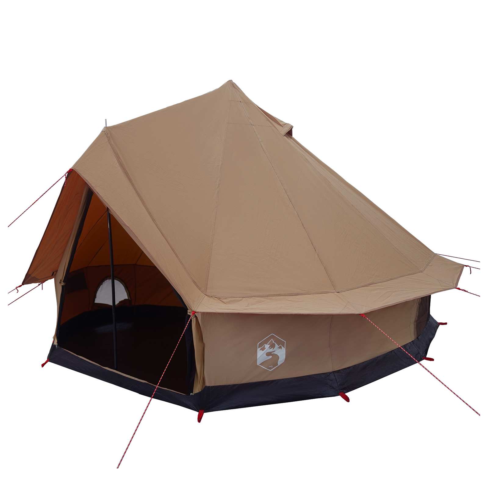 vidaXL Family Tent Brown 6-Person Polycotton