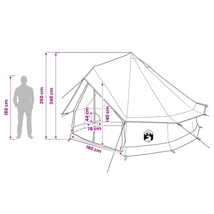 vidaXL Family Tent Cream 8-Person Polycotton
