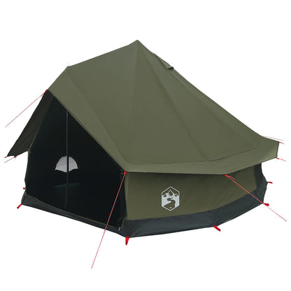 vidaXL Family Tent Army Green 8-Person Polycotton