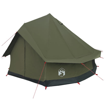 vidaXL Family Tent Army Green 8-Person Polycotton