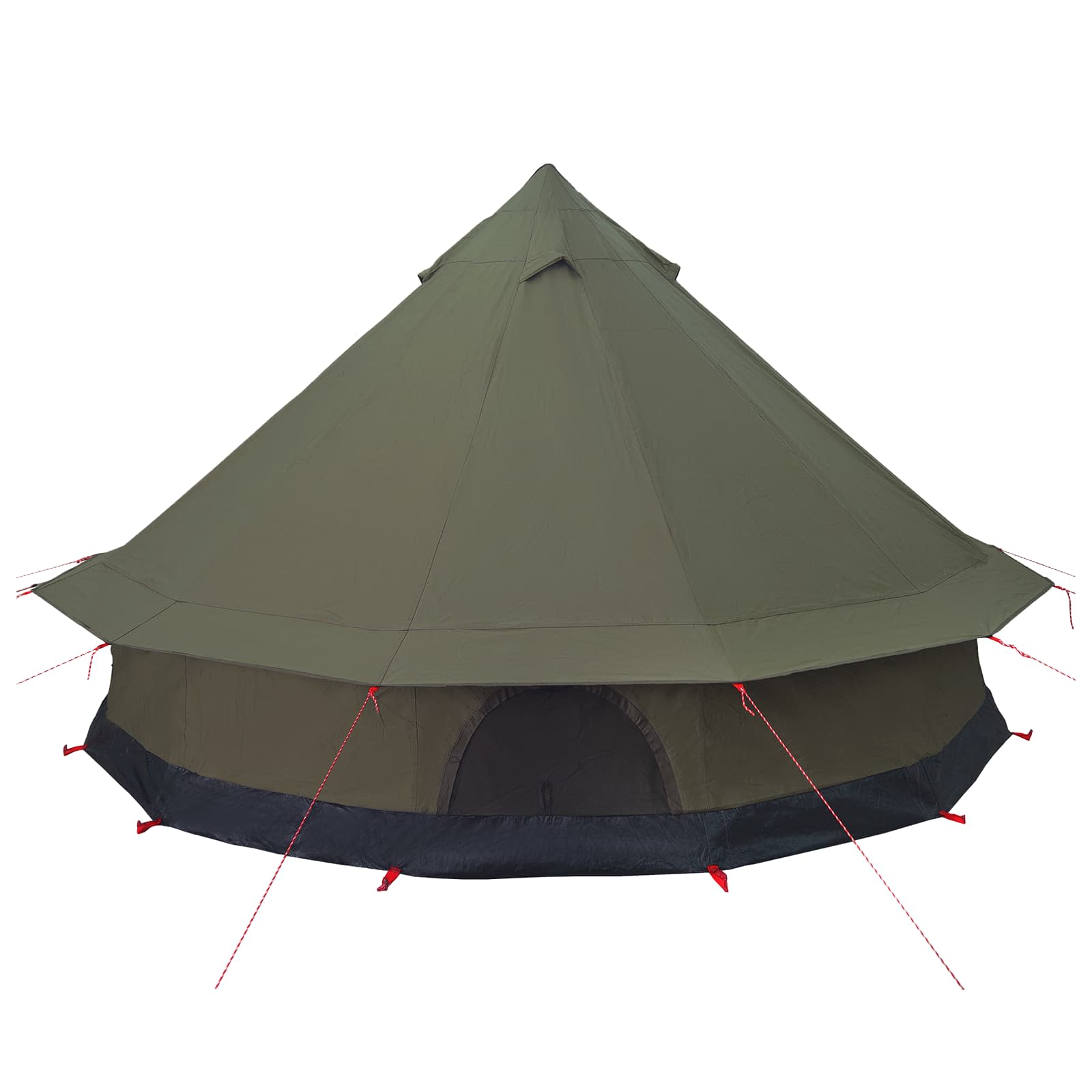 vidaXL Family Tent Army Green 8-Person Polycotton