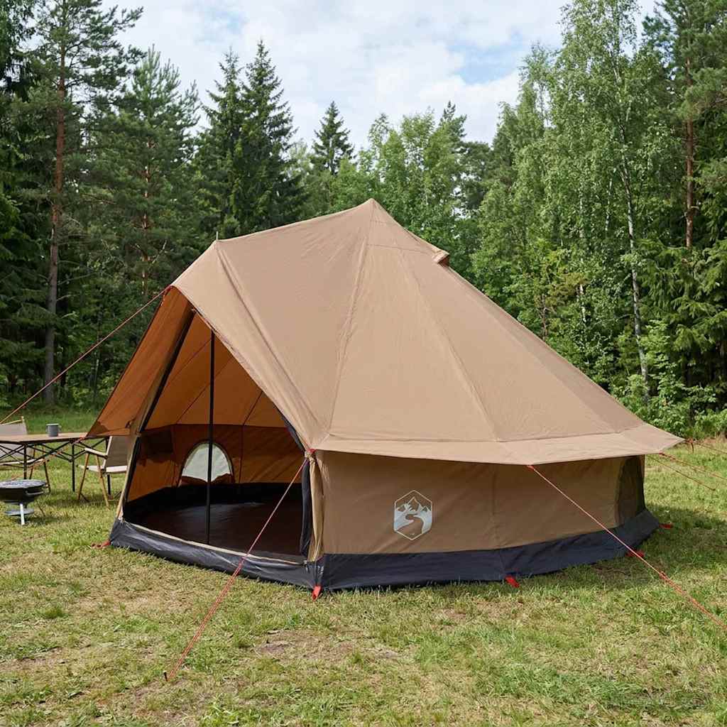 vidaXL Family Tent Brown 8-Person Polycotton