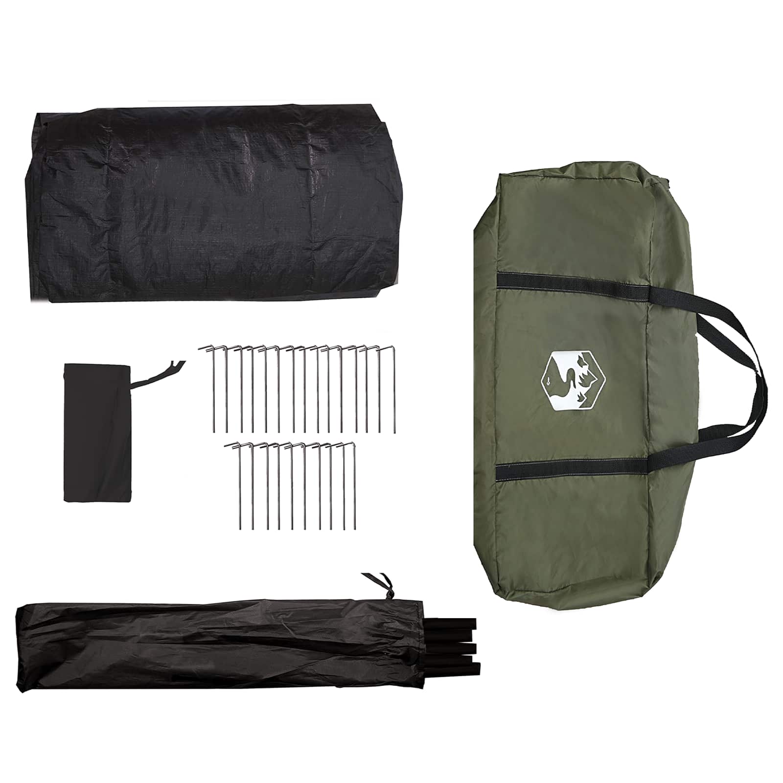 vidaXL Family Tent 10-Person Army Green Polycotton