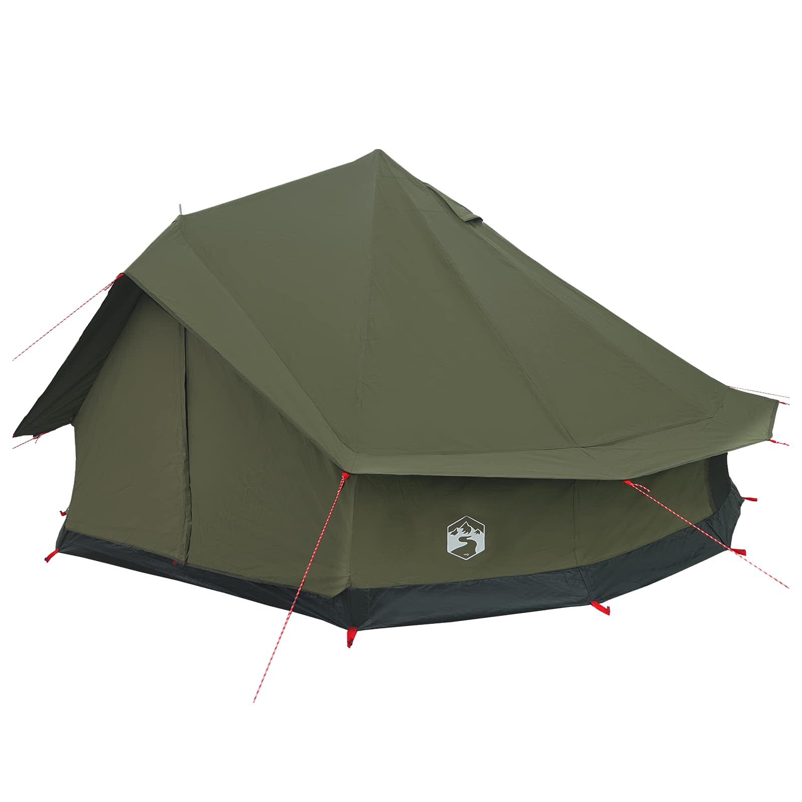 vidaXL Family Tent 10-Person Army Green Polycotton