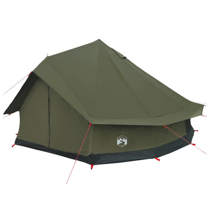 vidaXL Family Tent 10-Person Army Green Polycotton