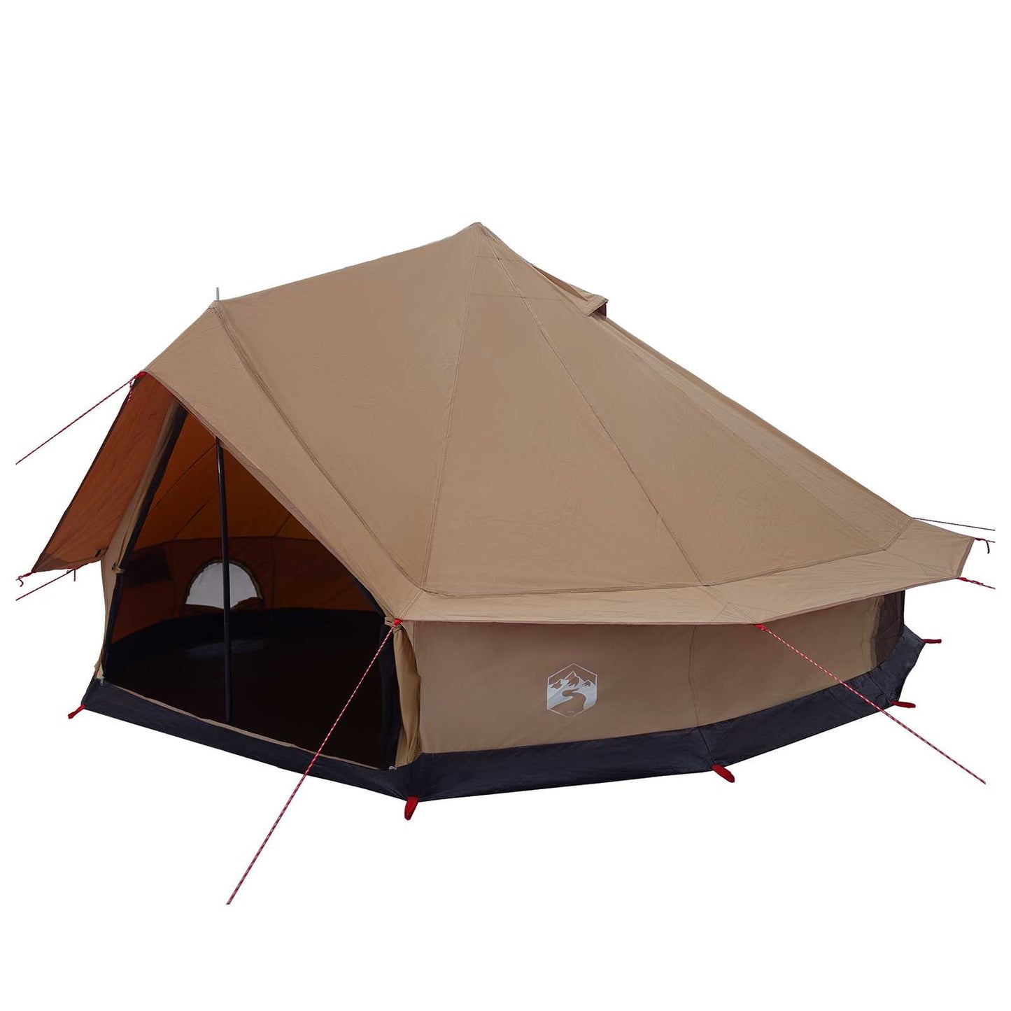 vidaXL Family Tent 10-Person Brown Polycotton