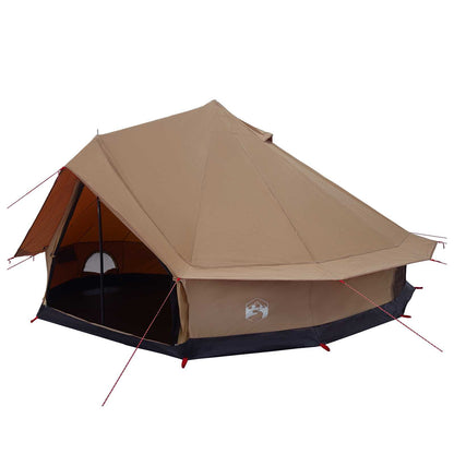 vidaXL Family Tent 10-Person Brown Polycotton