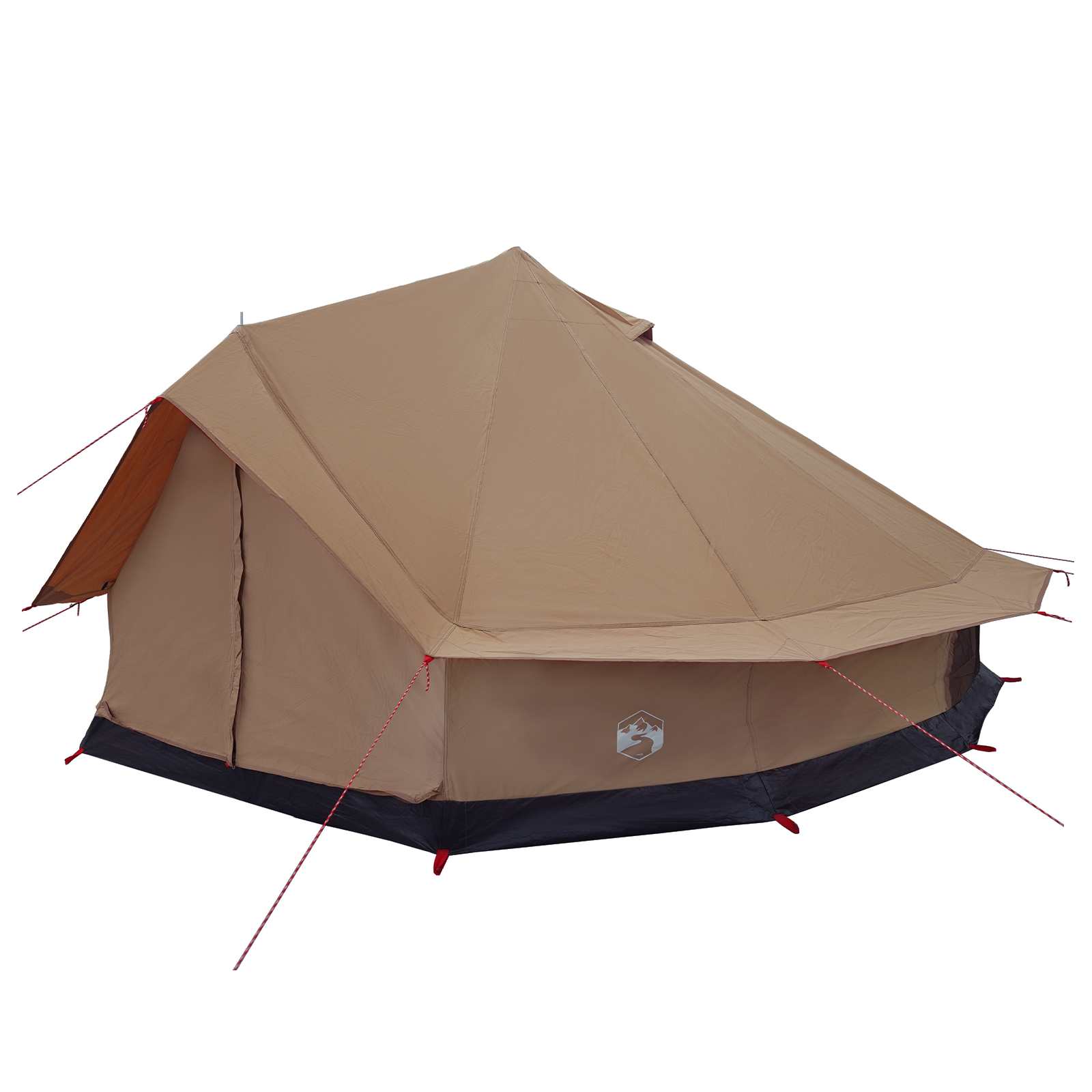 vidaXL Family Tent 10-Person Brown Polycotton