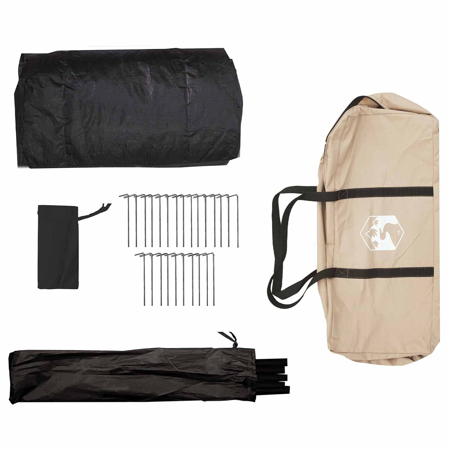 vidaXL Family Tent Cream 12-Person Polycotton
