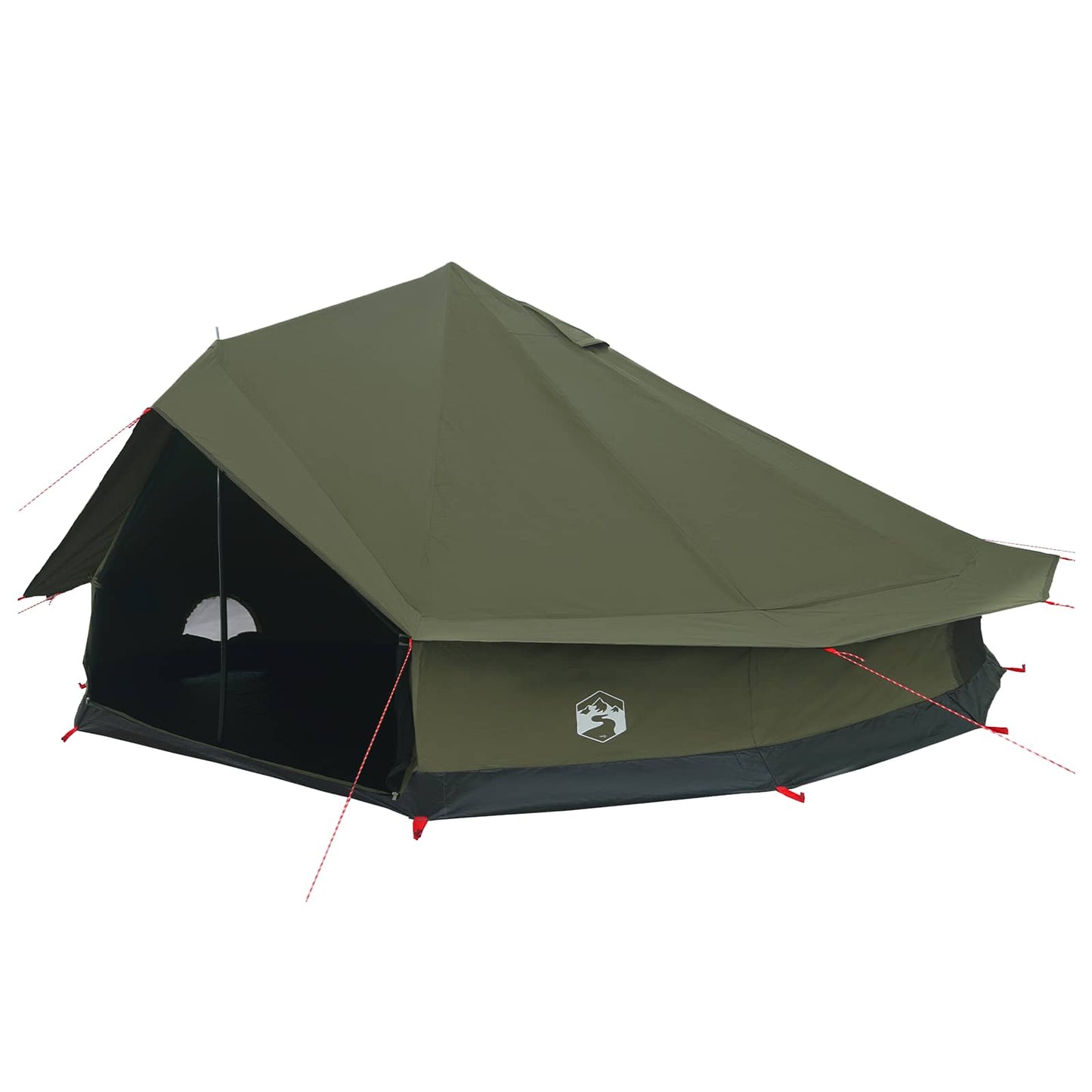 vidaXL Family Tent Army Green 12-Person Polycotton