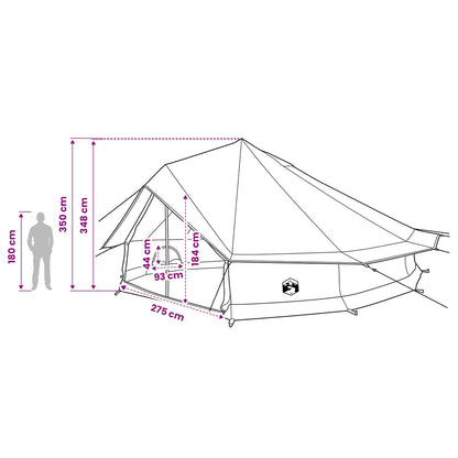 vidaXL Family Tent Army Green 12-Person Polycotton