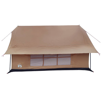 vidaXL Cabin Tent Brown 340 x 246 x 210 cm Polycotton