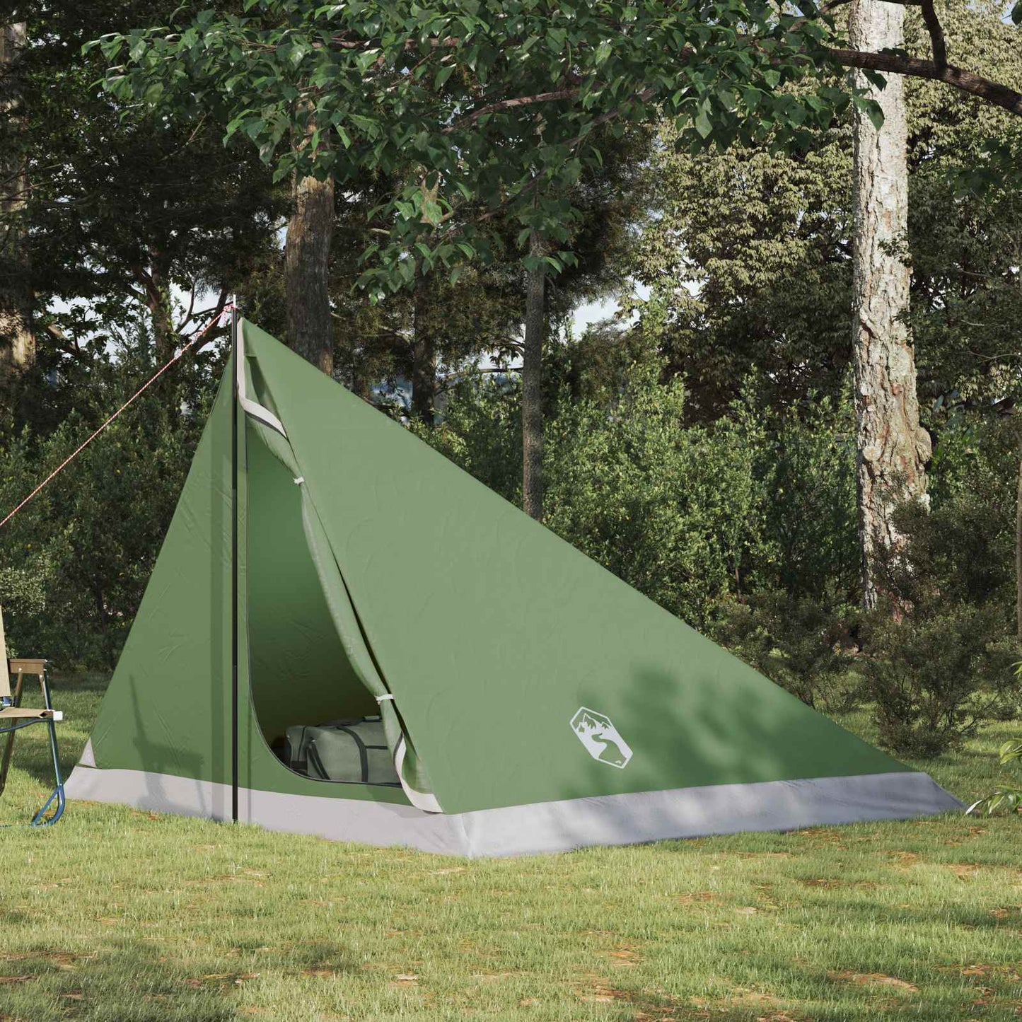 vidaXL Backpacking Tent 4-Person Green 185T Polyester with PU Coating - 40273