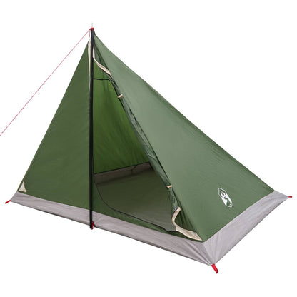 vidaXL Backpacking Tent 4-Person Green 185T Polyester with PU Coating - 40273
