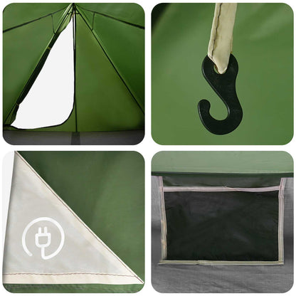 vidaXL Backpacking Tent 2-Person Green 185T Polyester with PU Coating - 40288