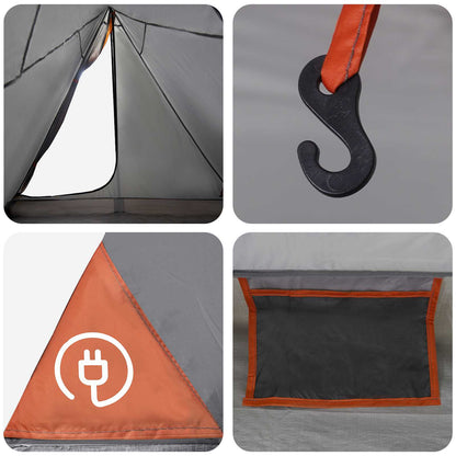 vidaXL Backpacking Tent 2-Person Grey and Orange - 40302