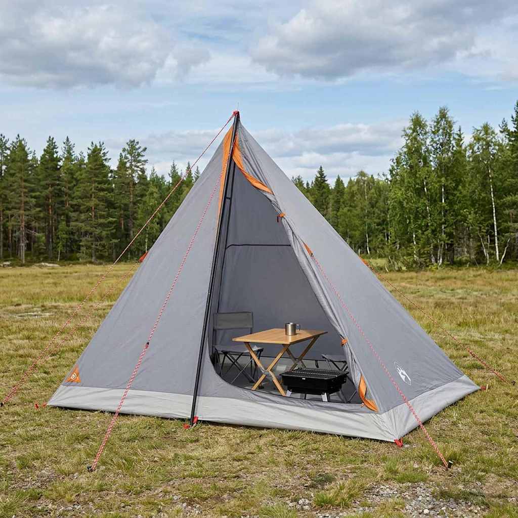 vidaXL Backpacking Tent 2-Person Grey and Orange - 40302