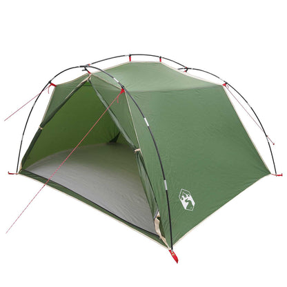 vidaXL Tunnel Tent 4-Person Green 185T Polyester with PU Coating