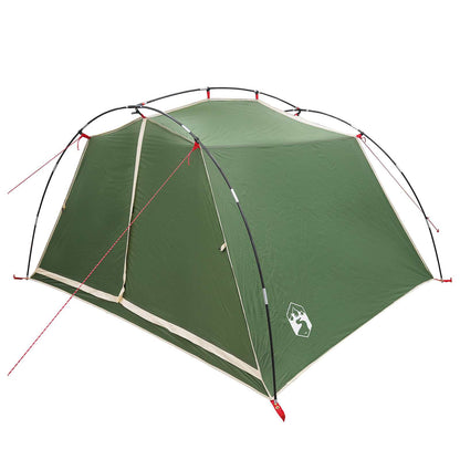 vidaXL Tunnel Tent 4-Person Green 185T Polyester with PU Coating