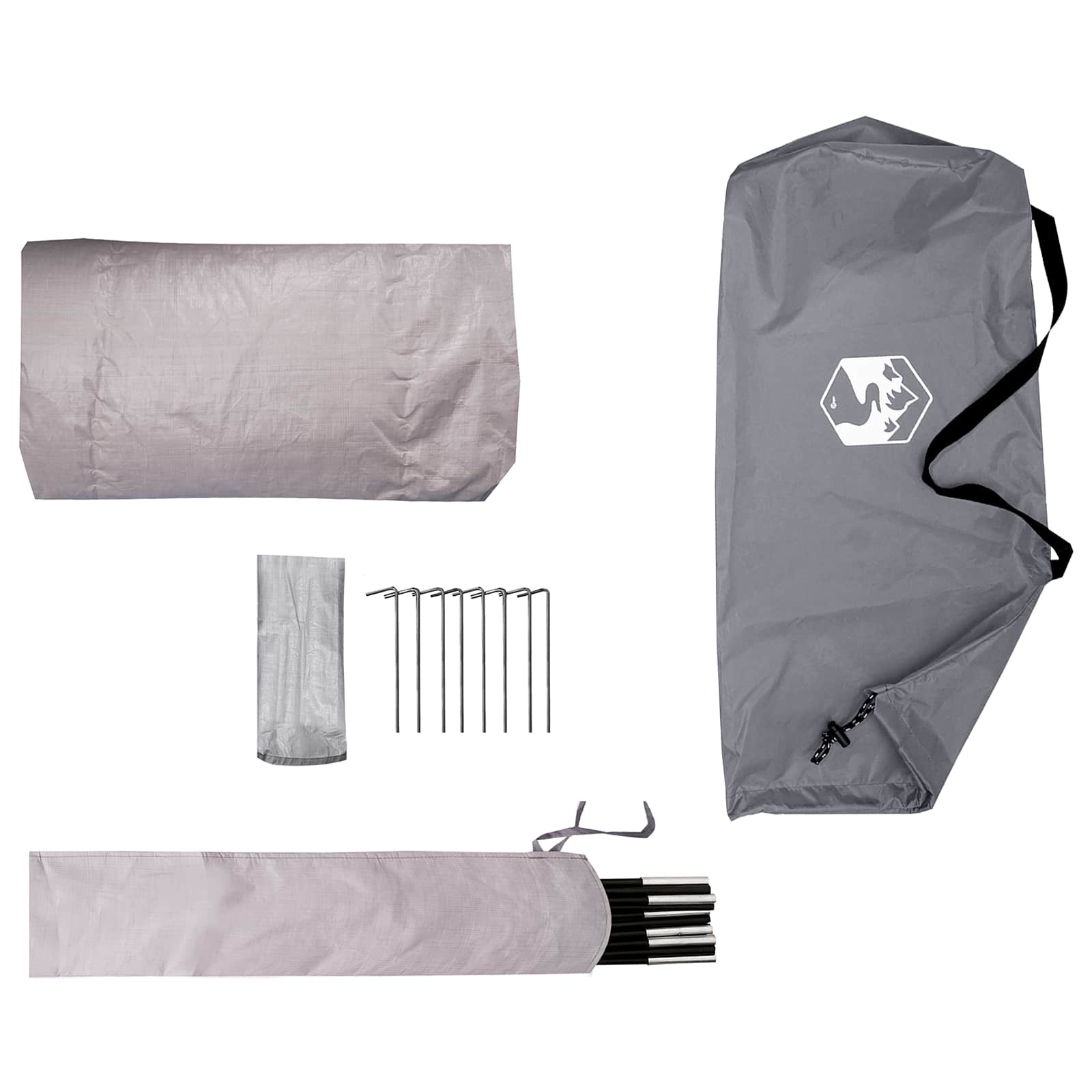 vidaXL Tunnel Tent 4-Person Grey and Orange
