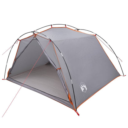 vidaXL Tunnel Tent 4-Person Grey and Orange