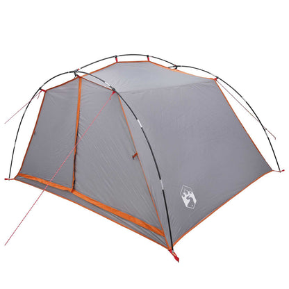 vidaXL Tunnel Tent 4-Person Grey and Orange