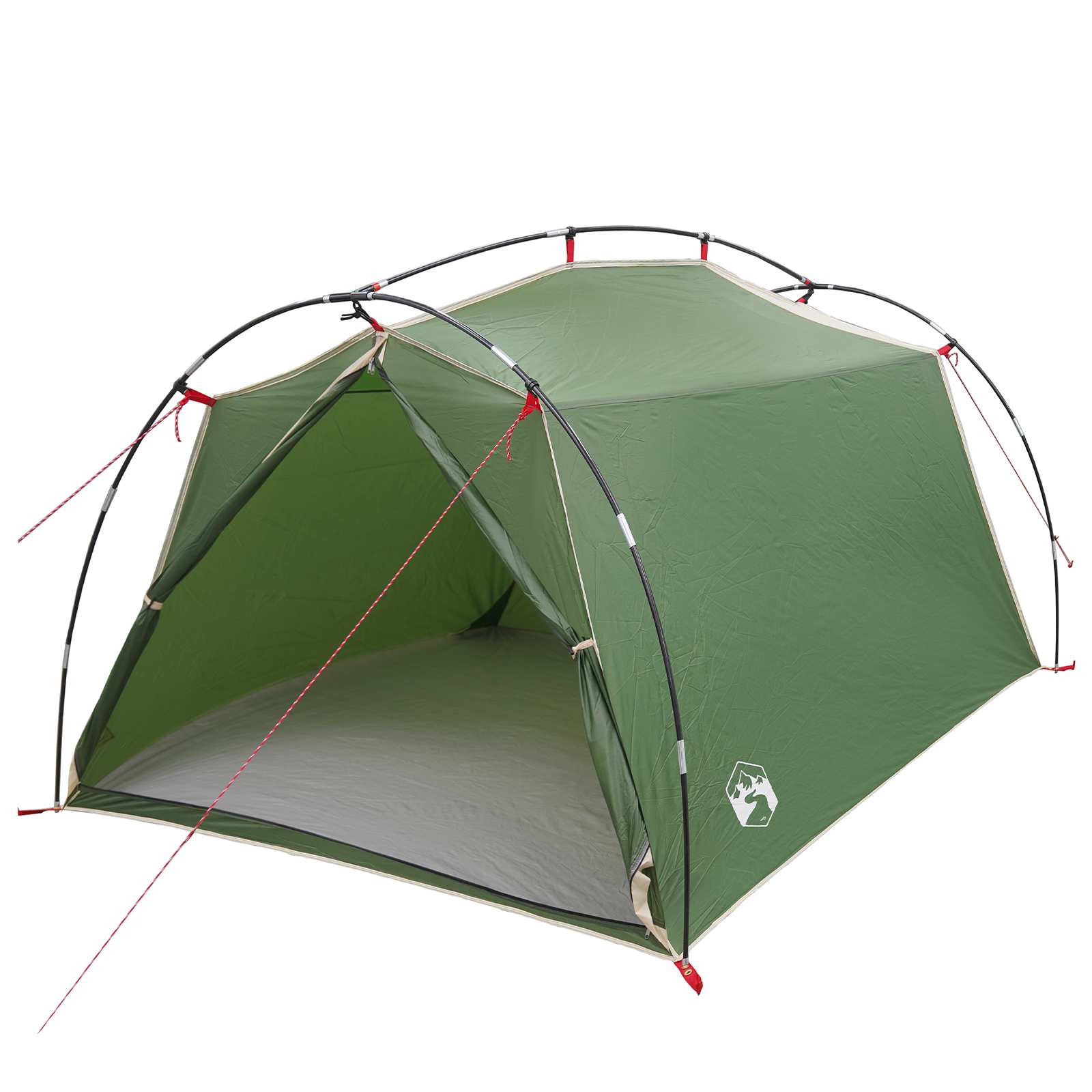vidaXL Tunnel Tent 2-Person Green 185T Polyester with PU Coating