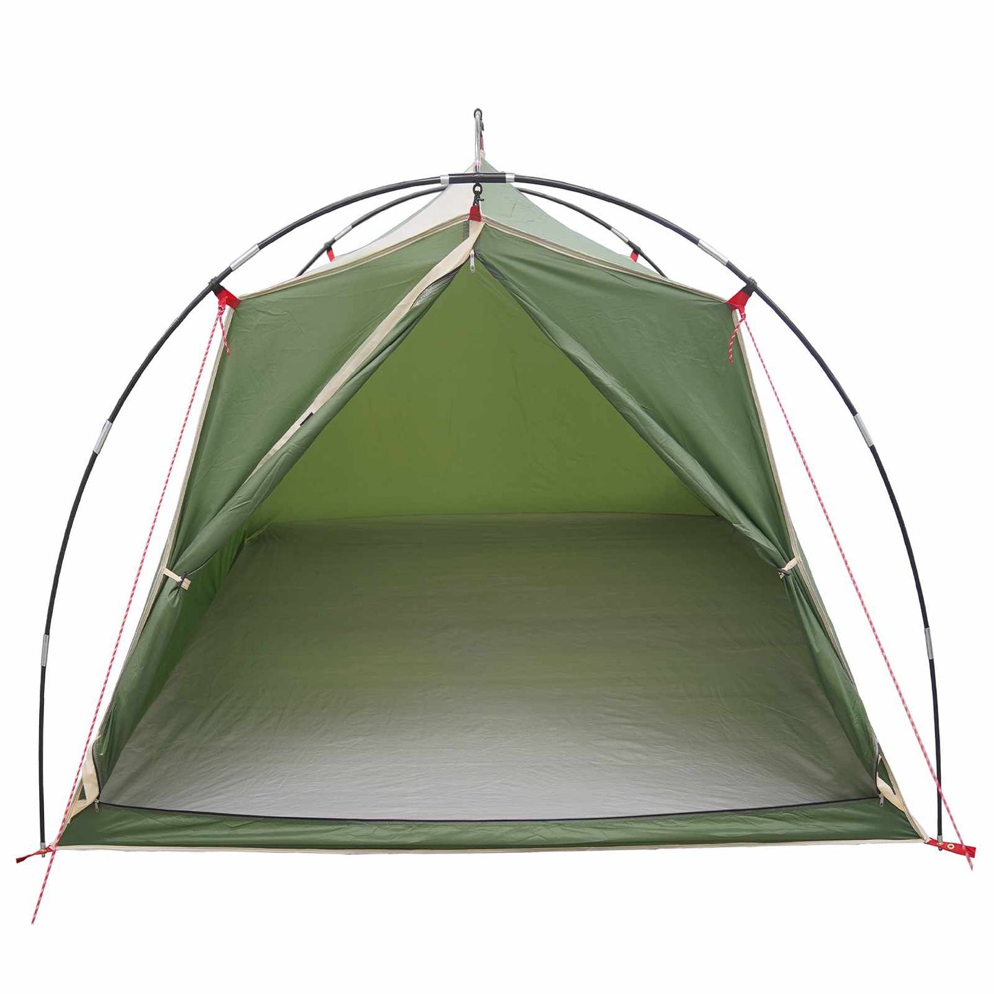 vidaXL Tunnel Tent 2-Person Green 185T Polyester with PU Coating