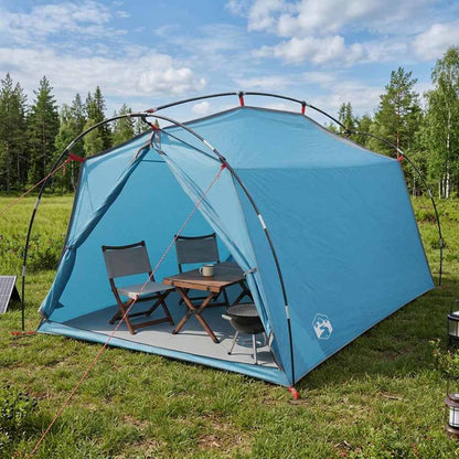 vidaXL Tunnel Tent 2-Person Blue 185T Polyester with PU Coating