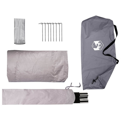 vidaXL Tunnel Tent 2-Person Grey and Orange