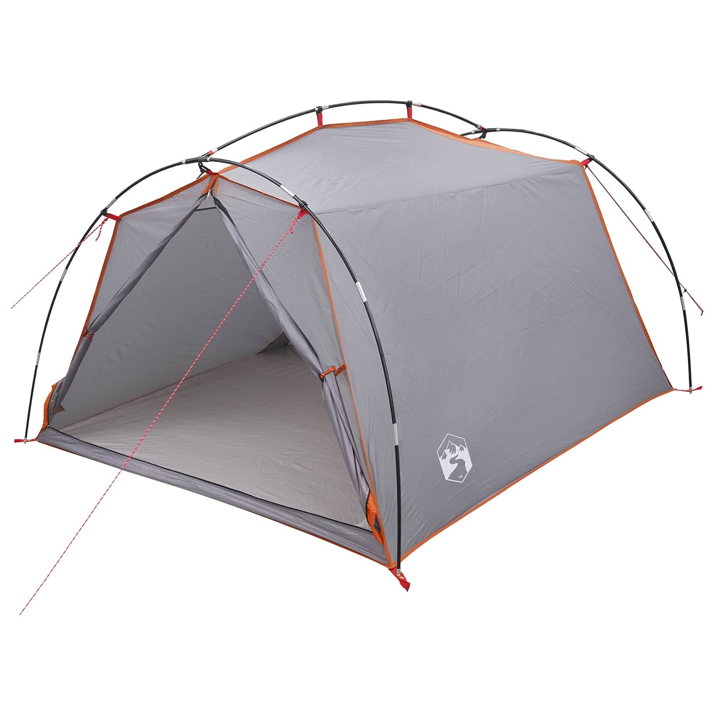 vidaXL Tunnel Tent 2-Person Grey and Orange