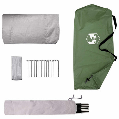 vidaXL Backpacking Tent 4-Person Green 185T Polyester with PU Coating - 40339