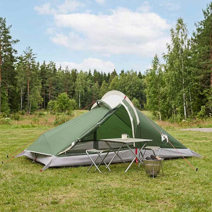 vidaXL Backpacking Tent 4-Person Green 185T Polyester with PU Coating - 40339