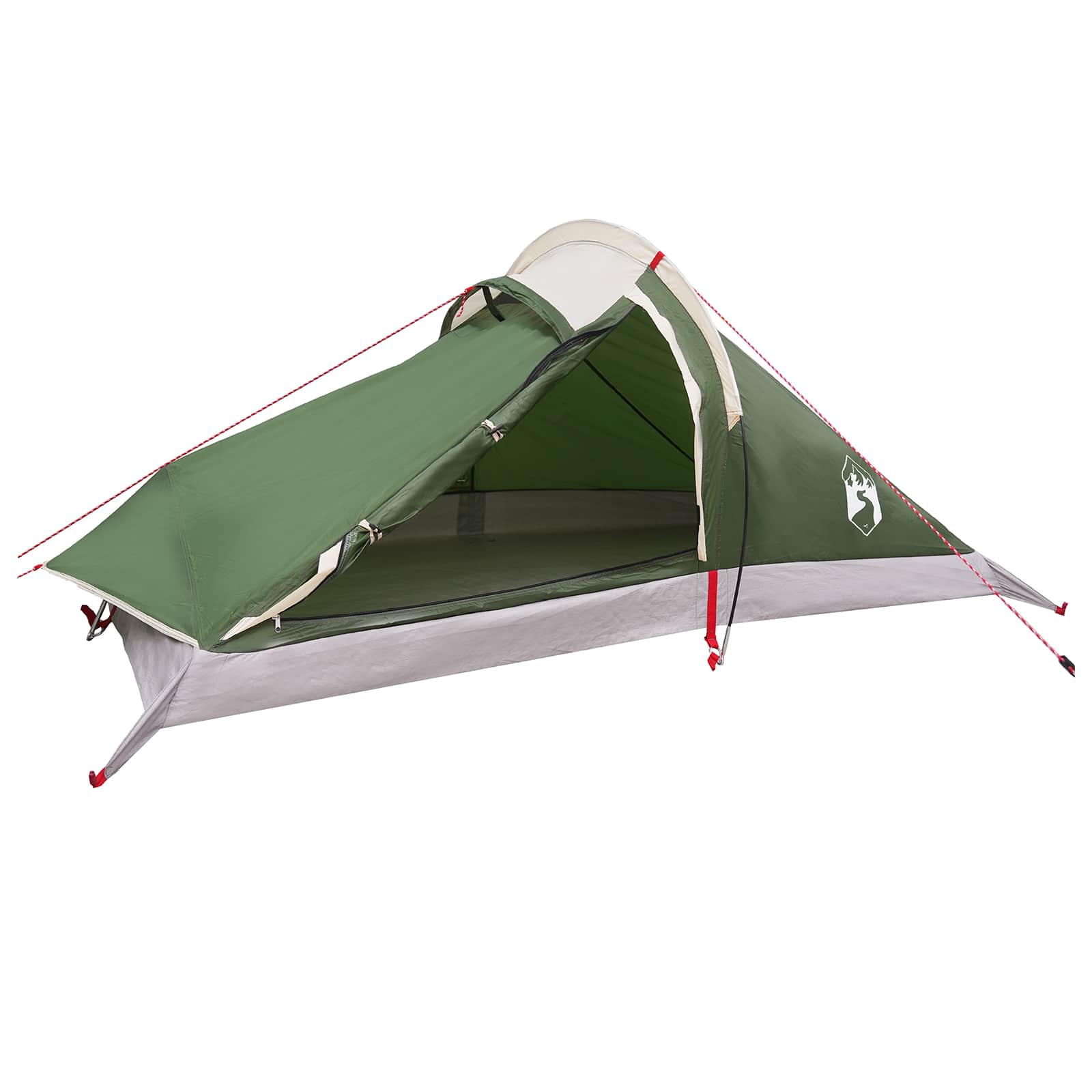 vidaXL Backpacking Tent 4-Person Green 185T Polyester with PU Coating - 40339