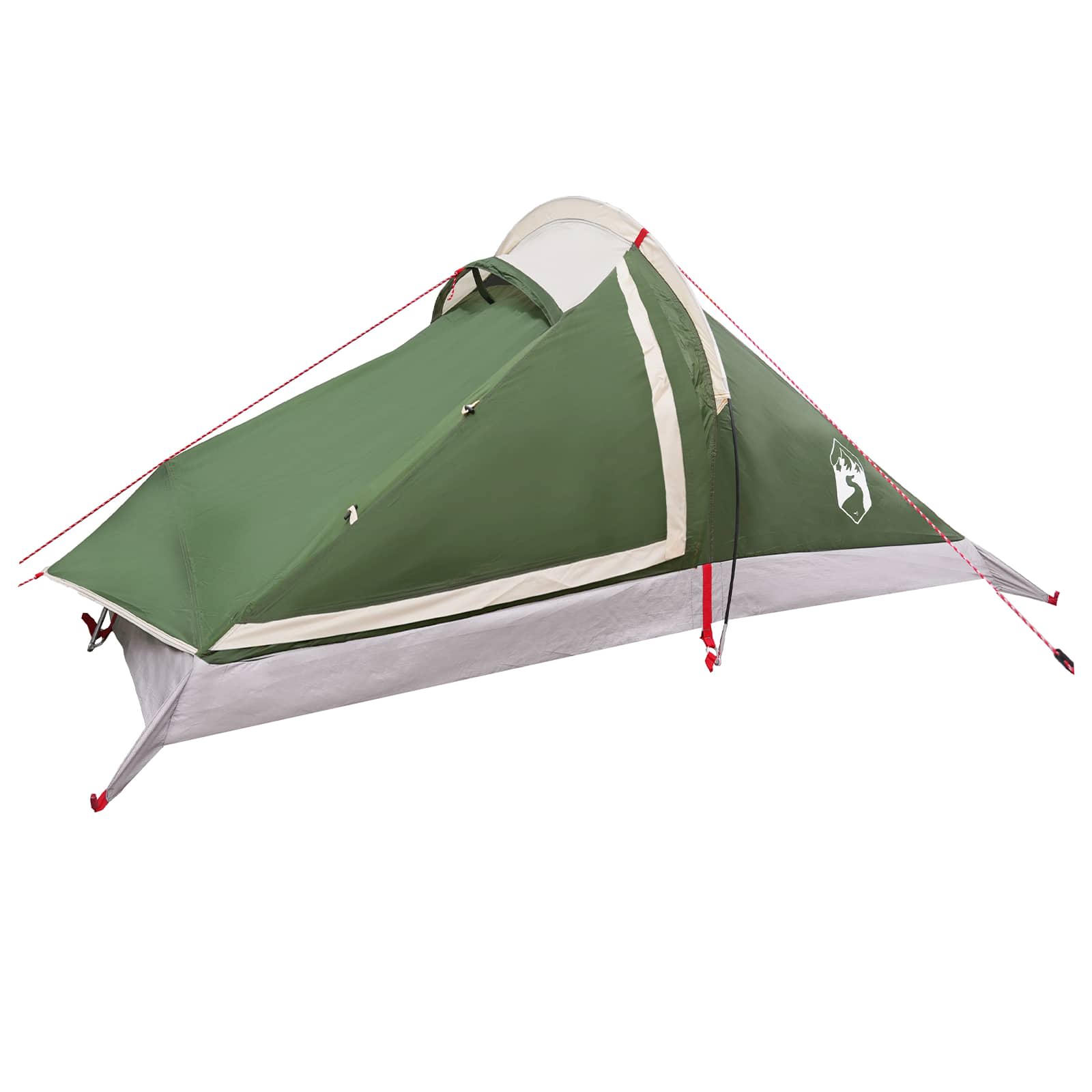 vidaXL Backpacking Tent 4-Person Green 185T Polyester with PU Coating - 40339