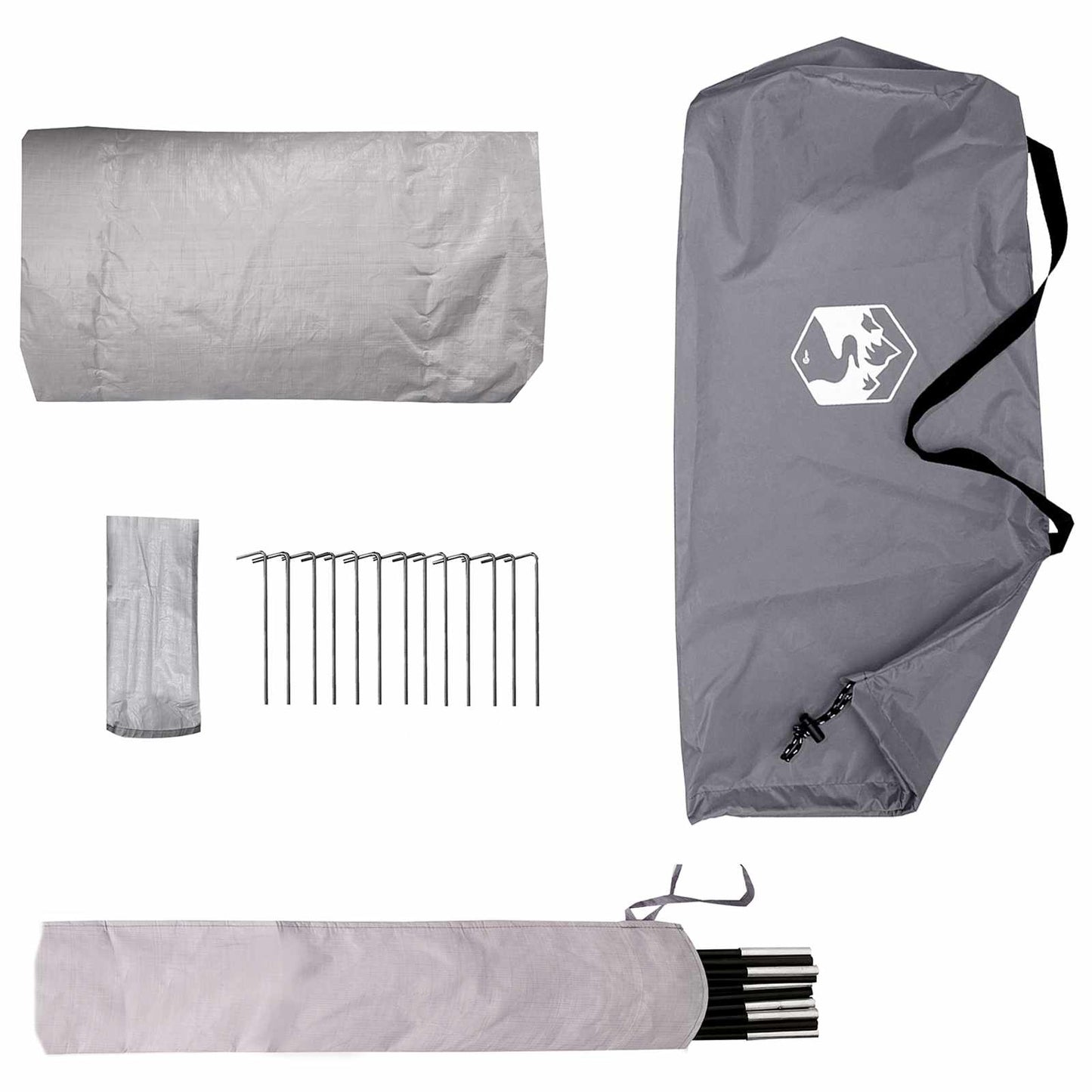 vidaXL Backpacking Tent 4-Person Grey and Orange - 40344