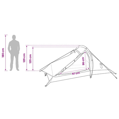 vidaXL Backpacking Tent 4-Person Grey and Orange - 40344
