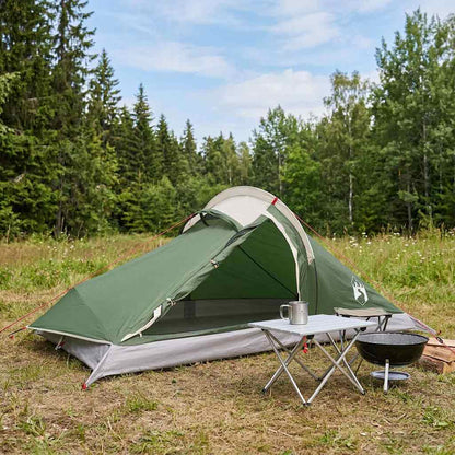 vidaXL Backpacking Tent 2-Person Green 185T Polyester with PU Coating - 40353