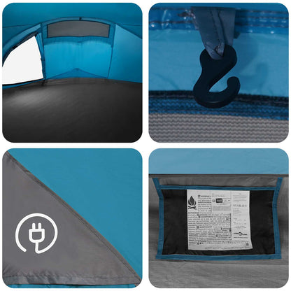 vidaXL Backpacking Tent 2-Person Blue 185T Polyester with PU Coating - 40366
