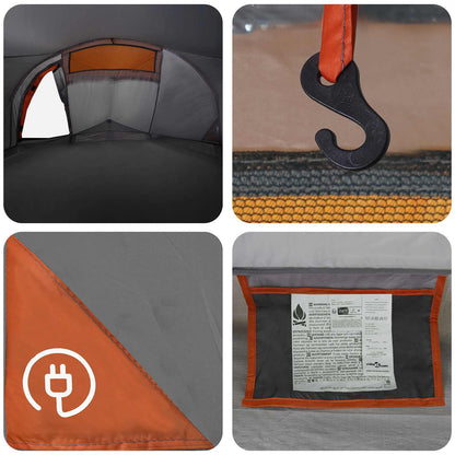 vidaXL Backpacking Tent 2-Person Grey and Orange - 40377